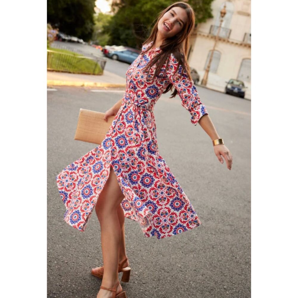 Boden Amy Cotton Midi Shirt Dress size 20-22 XXL
